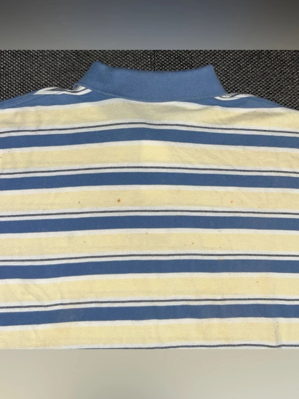 Rare 90s Polo Ralph Lauren Blue & Yellow Striped Polo Shirt